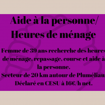 Service aide personne entre particuliers