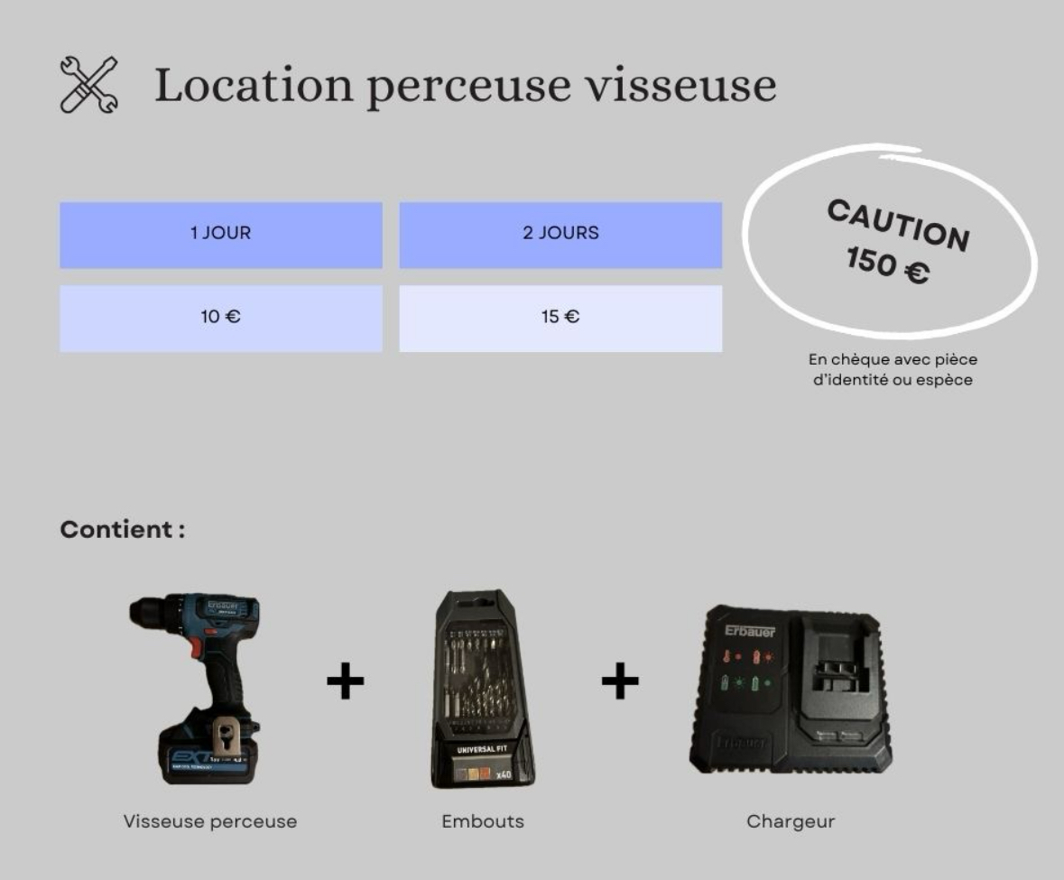 Location visseuse 14 entre particuliers