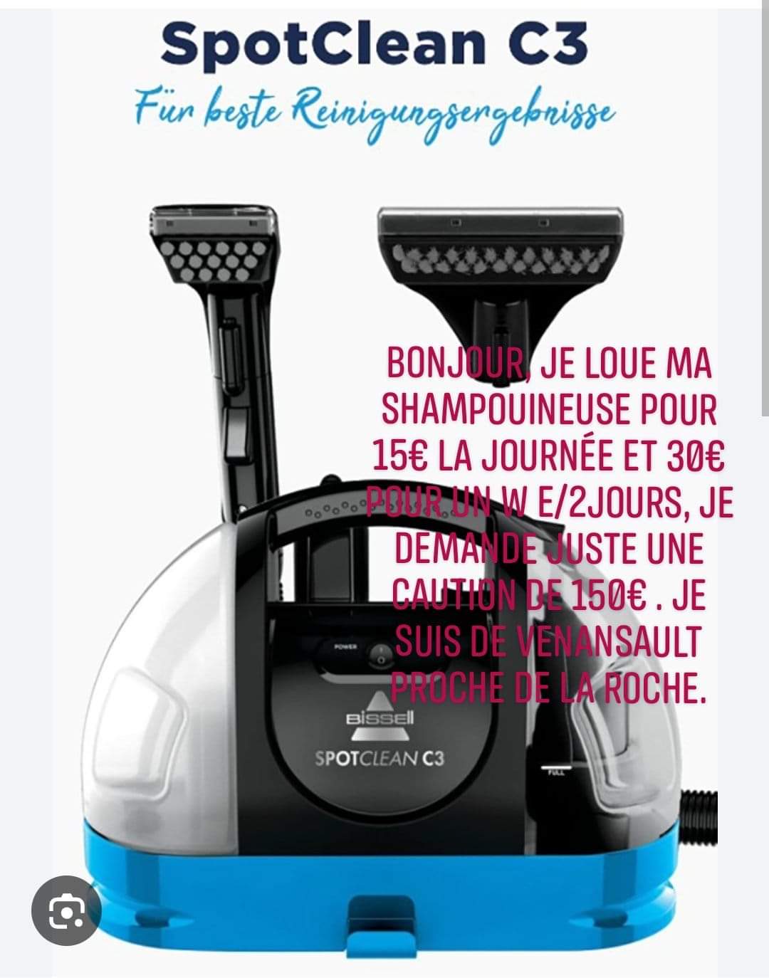 Location shampouineuse 85 entre particuliers